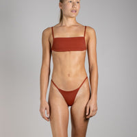 Coco Bottom Rust, minimalistic tanning bikini bottoms 